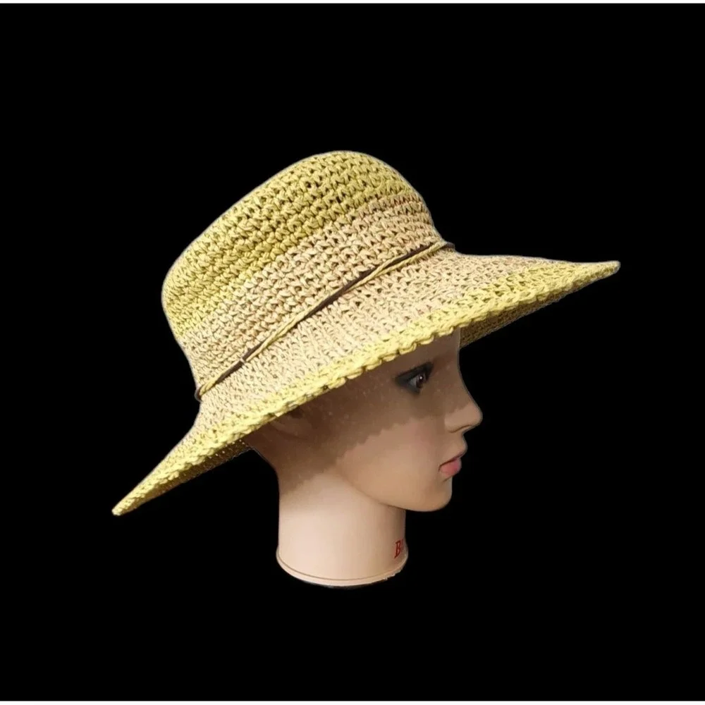 Cappelli Women's Wide Brim Woven Paper Rattan Packable‎ Floppy Sun Hat